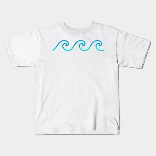 Wave Simple & Minimal Creative Pattern Of Sea Waves Kids T-Shirt